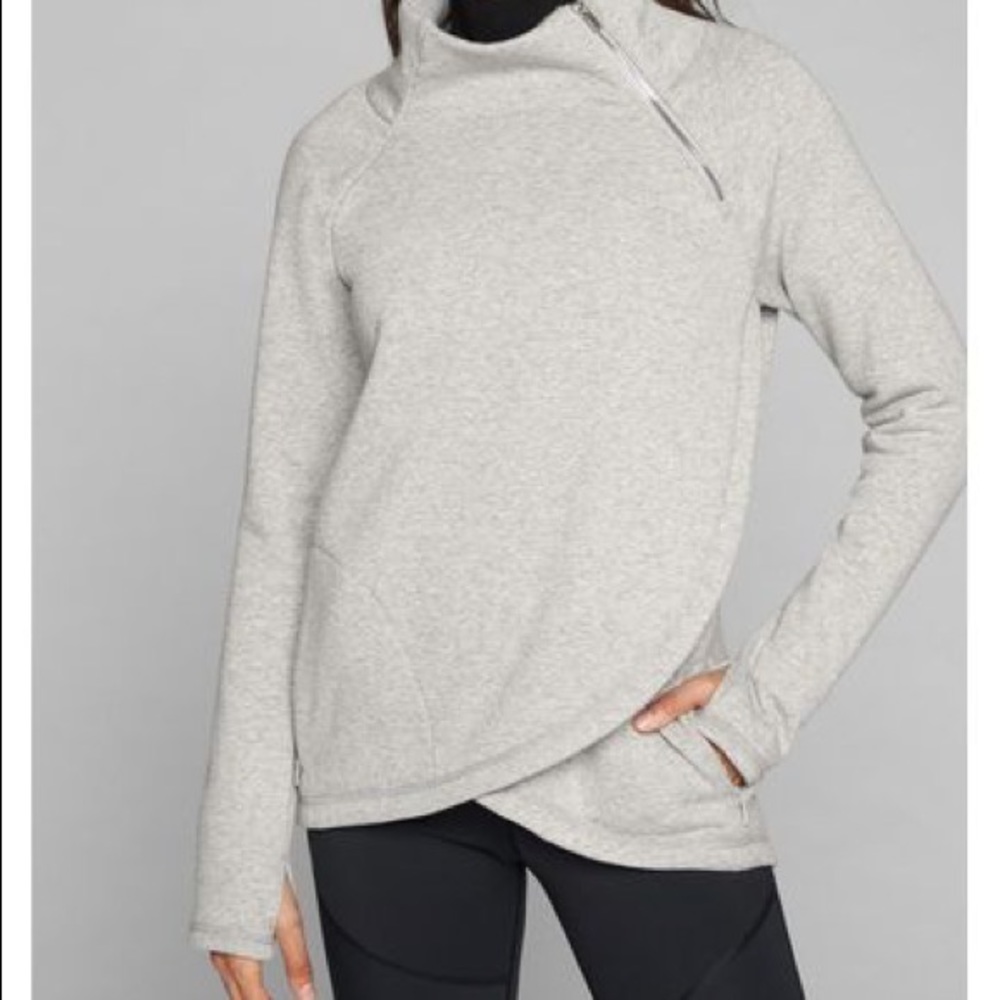 Athleta Cozy Karma Asym Pullover - M